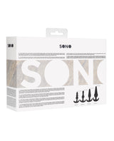 Shots Sono No. 8 Butt Plug - Black Set of 4 by Sono