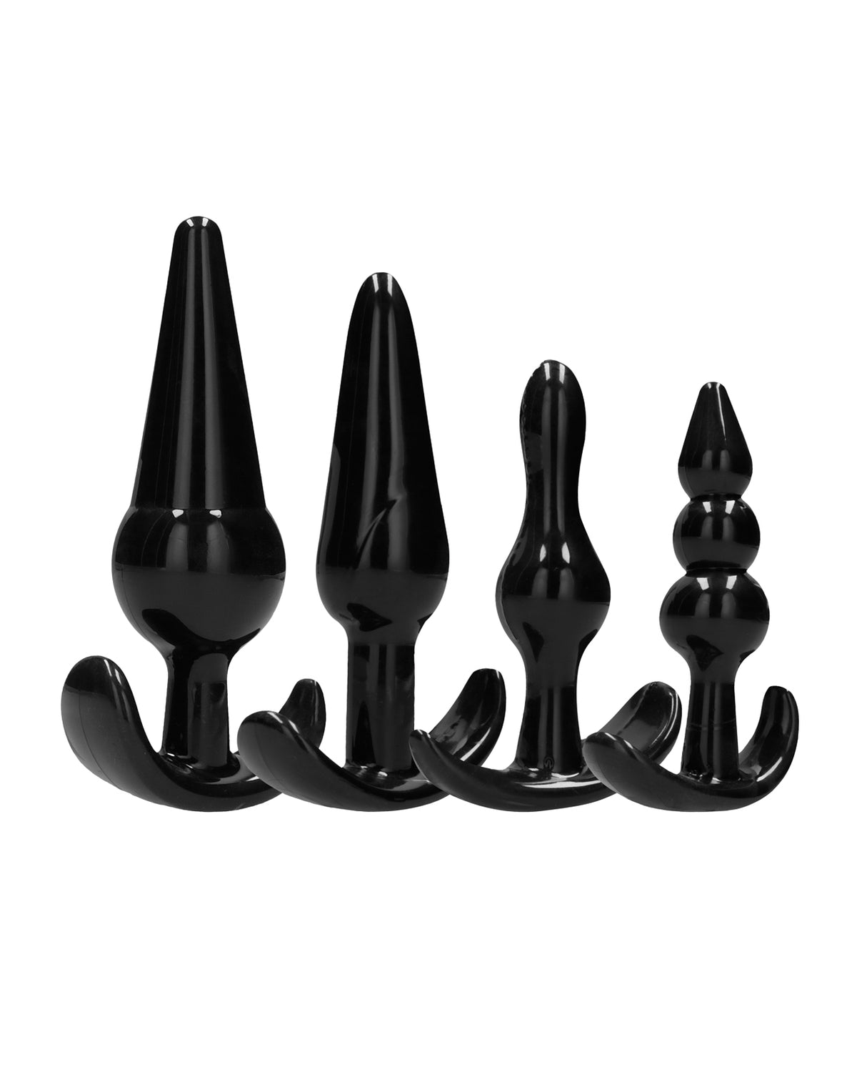 Shots Sono No. 8 Butt Plug - Black Set of 4 by Sono