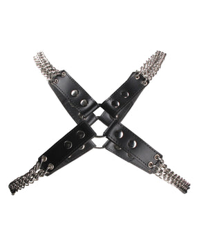 Shots Uomo Chain & Chain Harness - Black by Ouch Uomo