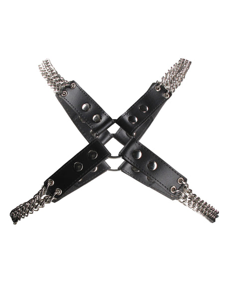 Shots Uomo Chain & Chain Harness - Black by Ouch Uomo