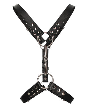 Shots Uomo Men's Harness w/Metal Bit - Black by Ouch Uomo