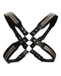 Shots Uomo Men's Pyramid Stud Body Harness - Black by Ouch Uomo