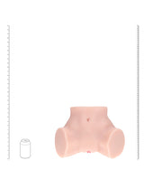 Shots Xkin Bree Knox Dual Entry Masturbator - Flesh - 9.3 lbs. by Xkin
