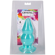 Doc Johnson Crystal Jellies Double Pop Plug — 6 Inch Teal - DJ0288-97-CD