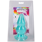 Doc Johnson Crystal Jellies Double Pop Plug — 6 Inch Teal - DJ0288-97-CD