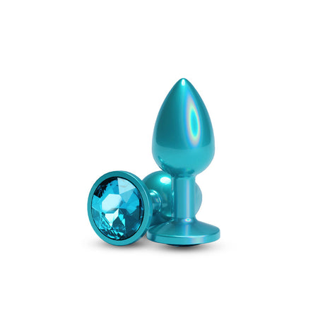 nsnovelties Rear Assets Small Iridescent Teal Anal Plug - NSN-0968-07