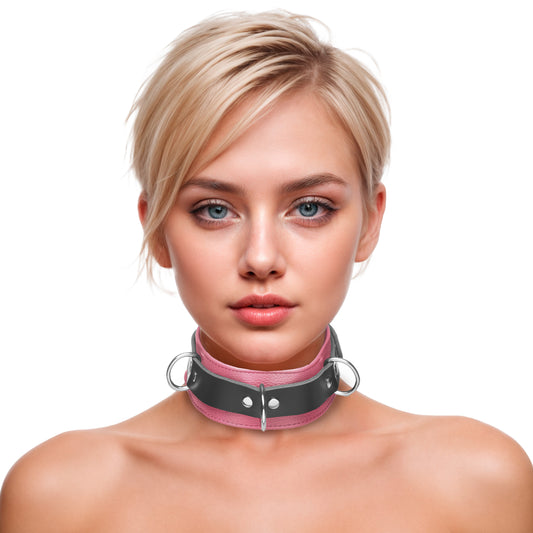 Strict Leather Deluxe Locking Collar - and Black by Strict Leather