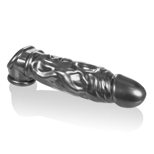Oxballs Butch Veiny Cocksheath — Steel, 8.5 in SuperFLEXtpr - OX-3029-STL