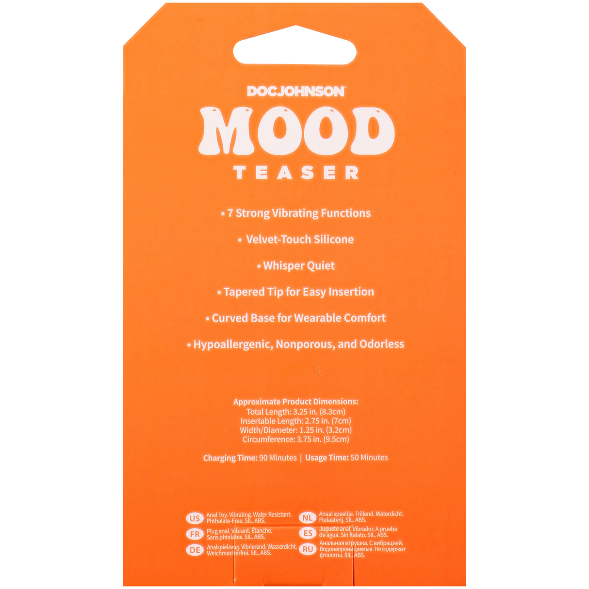 Doc Johnson Mood Teaser Vibrating Micro Plug — Mint, 2.75 in - DJ1473-03-BX