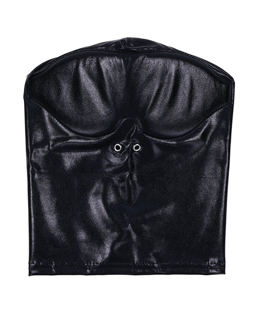 Edge Blackout Hood — Full-Coverage Bondage Hood, Black