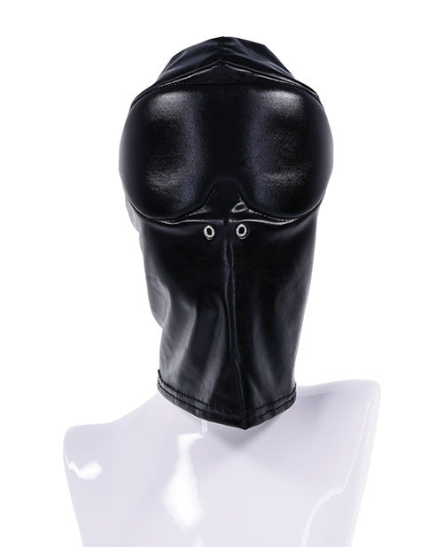 Edge Blackout Hood — Full-Coverage Bondage Hood, Black