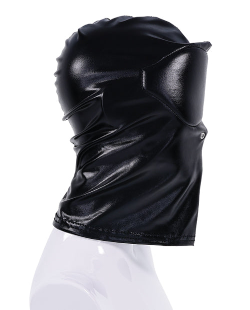 Edge Blackout Hood — Full-Coverage Bondage Hood, Black
