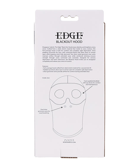 Edge Blackout Hood — Full-Coverage Bondage Hood, Black