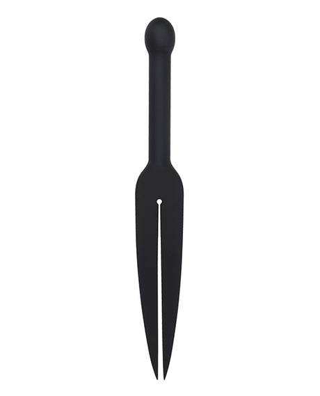 Edge Silicone Tawse — Dual-Tail Impact Strap, Black