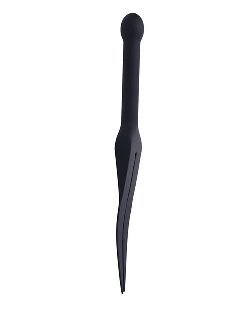 Edge Silicone Tawse — Dual-Tail Impact Strap, Black