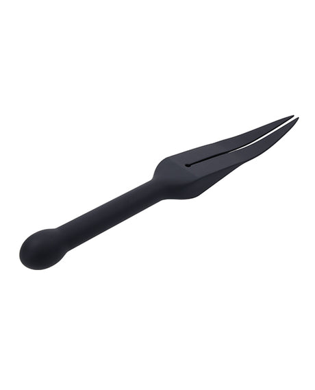 Edge Silicone Tawse — Dual-Tail Impact Strap, Black