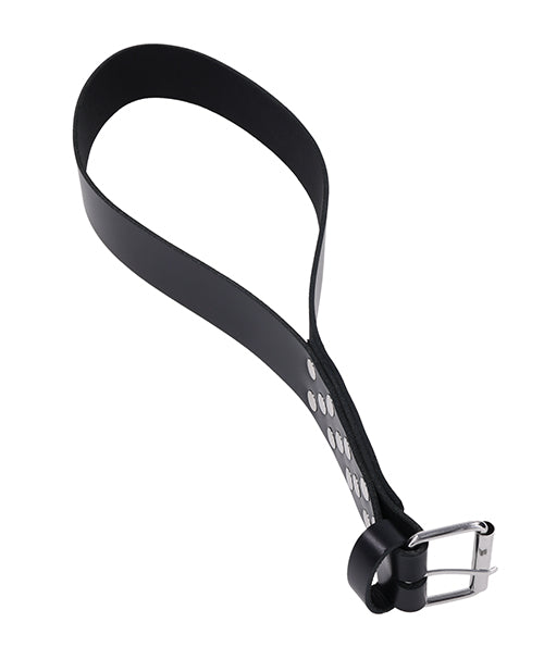 Edge Real Leather Belt Spanker - Black