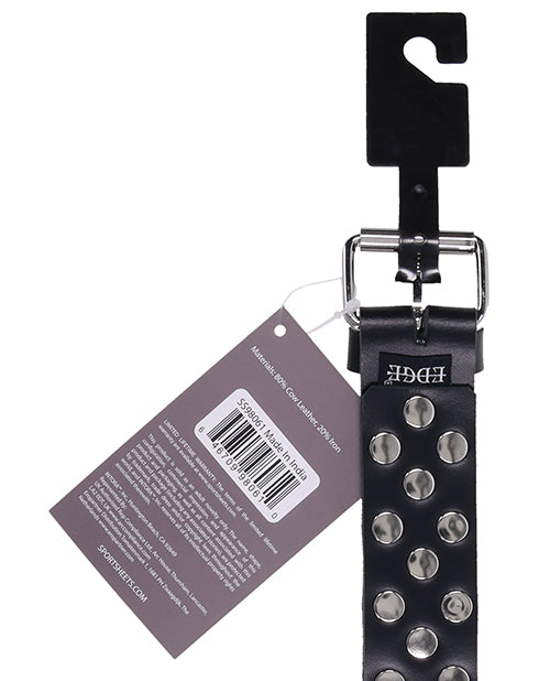 Edge Real Leather Belt Spanker - Black