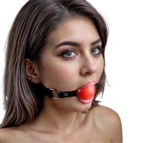 Red Silicone Ball Gag - image 1