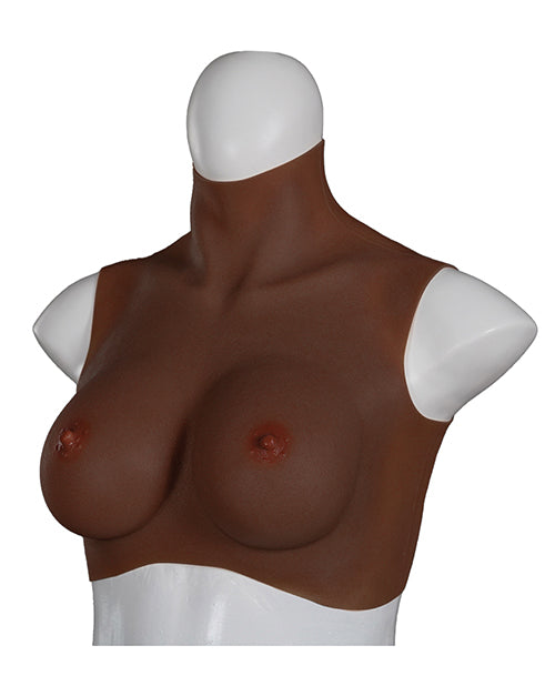 XX-DREAMTOYS Ultra Realistic D Cup Breast Form Medium - Black by XX-Dreamtoys