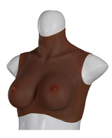 XX-DREAMTOYS Ultra Realistic D Cup Breast Form Medium - Black by XX-Dreamtoys