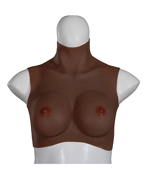 XX-Dreamtoys Ultra Realistic D-Cup Silicone Breast Form (M) - Black