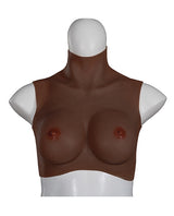 XX-Dreamtoys Ultra Realistic D-Cup Silicone Breast Form (M) - Black