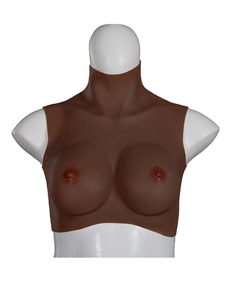 XX-Dreamtoys Ultra Realistic D-Cup Silicone Breast Form (M) - Black