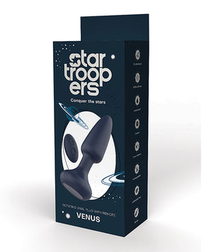 Star Troopers Venus Rotating Anal Plug w/Remote - Black by Star Troopers