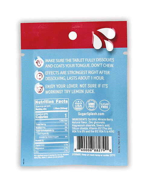Sugar Splash Taste Changing Tablets - 2 pc Sachet by Sugar Splash