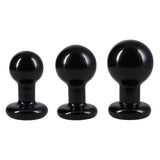 Doc Johnson Round Butt Plug 3-Piece Set — Black - DJ0244-71-CD