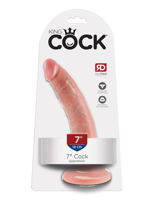 Pipedream King Cock 7-Inch Realistic Dildo — Flesh - PD5502-21