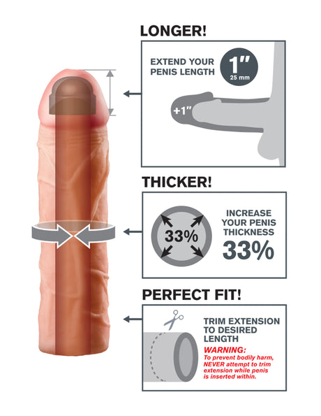 Fantasy X-Tension Perfect 1-Inch Extension by Pipedream