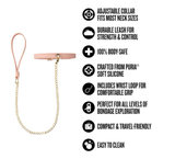 Blush Temptasia Ardor Collar & Leash — Pink Puria Silicone - BL-55540