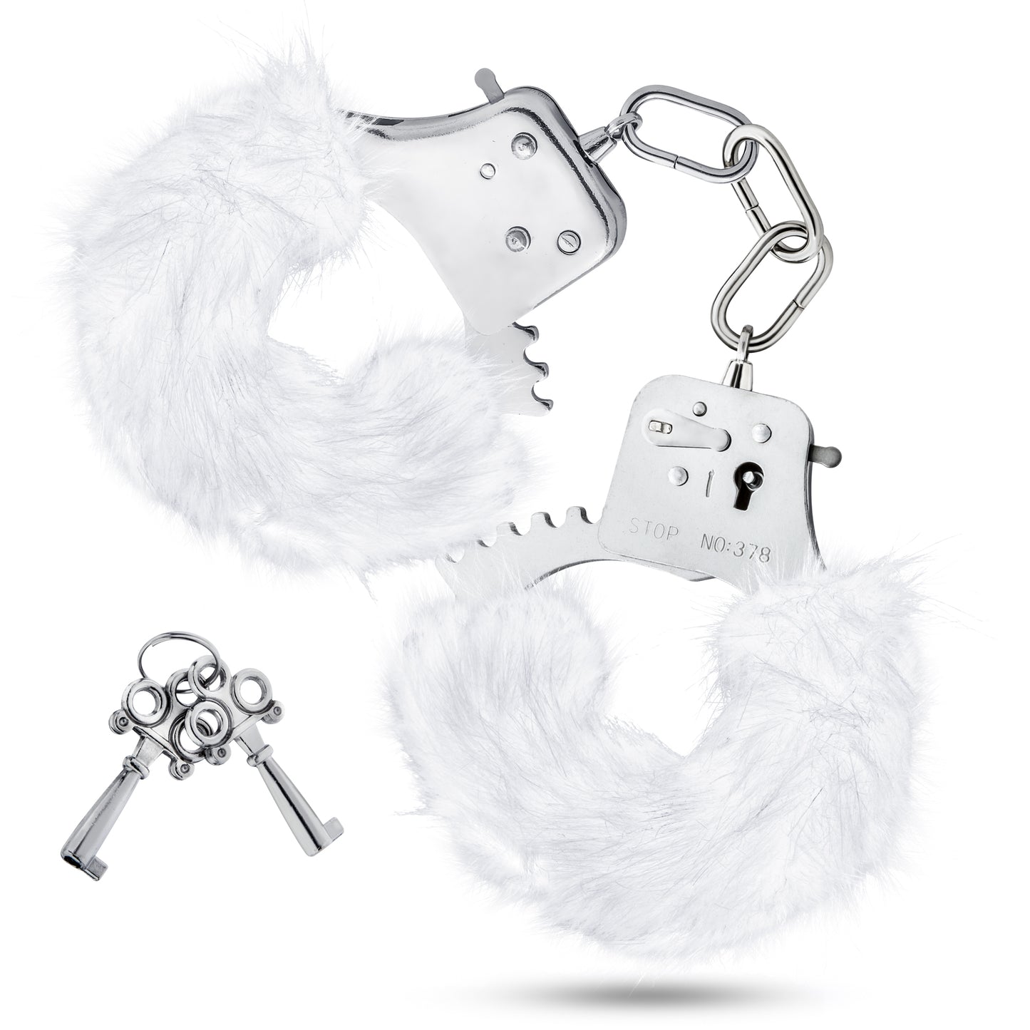 Temptasia - Plush Fur Cuffs - White by Blush
