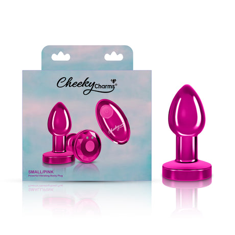 Vibrating Pink Metal Remote Plug - Small