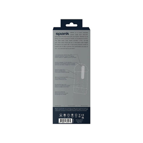 VeDO Spank Rechargeable Ultra-Grip Vibrating Stroker (Clear) - VI-S1008