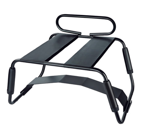 Blush Temptasia Surrender Sex Chair — Black with 8" Vibrating Dildo - BL-89045
