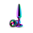 nsnovelties Rear Assets Tapered Medium Anal Plug — Multicolor Rainbow - NSN-0969-29