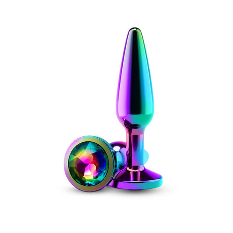 nsnovelties Rear Assets Tapered Medium Anal Plug — Multicolor Rainbow - NSN-0969-29