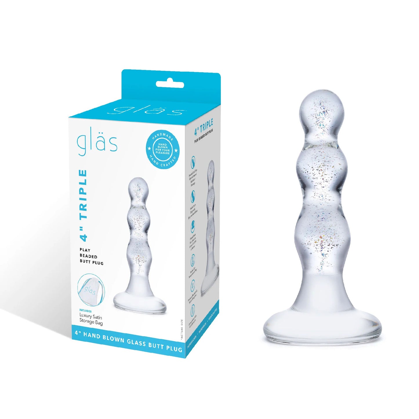 Triple Play Beaded Butt Plug by Electric Novelties