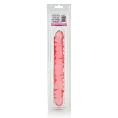 Translucence 12 Inches Veined Double Dong - Pink by CalExotics