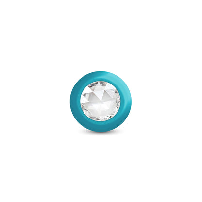 Eluxe Vibrating Clr Gem Bluombre Plug Sm With Remote