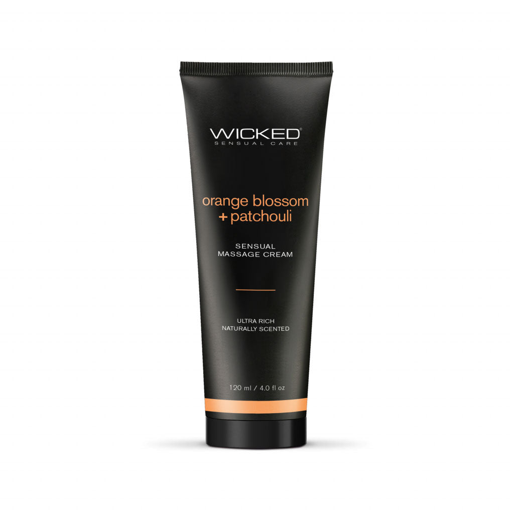 Wicked Sensual Care Orange Blossom & Patchouli Sensual Massage Cream, 4 oz - WS-90934