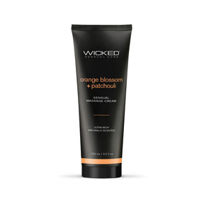 Wicked Sensual Care Orange Blossom & Patchouli Sensual Massage Cream, 4 oz - WS-90934