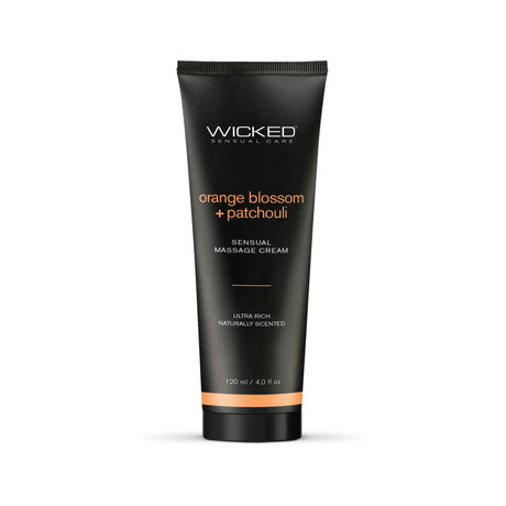 Wicked Sensual Care Orange Blossom & Patchouli Sensual Massage Cream, 4 oz - WS-90934