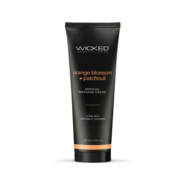 Wicked Sensual Care Orange Blossom & Patchouli Sensual Massage Cream, 4 oz - WS-90934