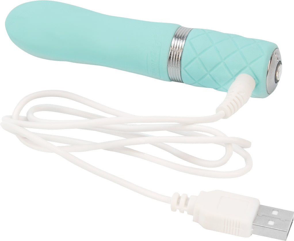 Pillow Talk Flirty Vibe With Swarovski Crystal - Teal by BMS Factory