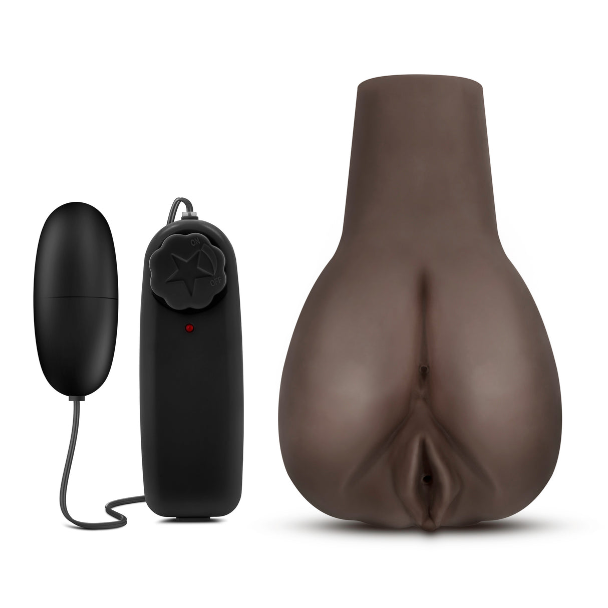 Blush Doggy Style Deanna Vibrating Realistic Masturbator, Chocolate — 7.5" - BL-09046