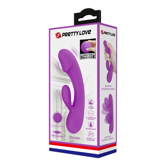 Pretty Love Doreen Rechargeable G-Spot Rabbit Vibrator, 6.89 in - BI-014666-1